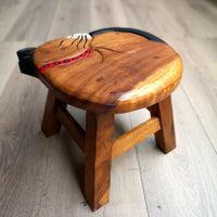 Thumbnail for Kids Wooden Stool Cat