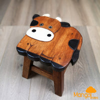 Thumbnail for Kids Wooden Stool Cow