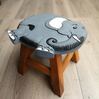 Thumbnail for Kids Wooden Stool Elephant