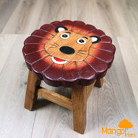 Thumbnail for Kids Wooden Stool Lion