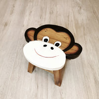 Thumbnail for Kids Wooden Stool Monkey