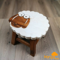 Thumbnail for Kids Wooden Stool Long Ear Sheep