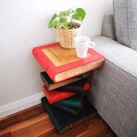 Thumbnail for Book Stack Antique Finish Side Table/Corner Table/Plant Stand Raintree Wood
