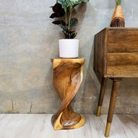 Thumbnail for Heart-Shape Twisted Stool Raintree Wood Side Table/Corner Table/Bar stool