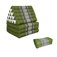 Thumbnail for Jumbo Thai Triangle Pillow THREE FOLDS Green + Arm/Leg Rest Block