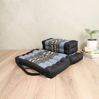 Thumbnail for Foldable Meditation Cushion + Seating Block Set BlueEle