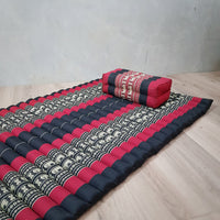 Thumbnail for Roll Up Foldable Mattress + Pillow Block Set RedEle