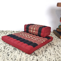 Thumbnail for Meditation Cushion + Seating Block Set Red Elephant