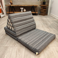 Thumbnail for [Large] THREE FOLDS Thai Triangle Pillow Foldout Daybed TTP10Flake