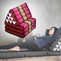Thumbnail for Large Thai Triangle Pillow THREE FOLDS Pink