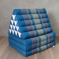 Thumbnail for Jumbo Thai Triangle Pillow THREE FOLDS BLUE