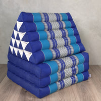 Thumbnail for Jumbo Thai Triangle Pillow THREE FOLDS Navy