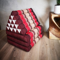 Thumbnail for Jumbo Thai Triangle Pillow THREE FOLDS RED