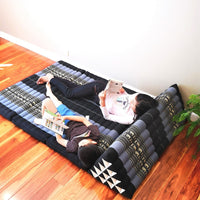 Thumbnail for XL Thai Triangle Pillow Daybed THREE FOLDS Blue Elephant