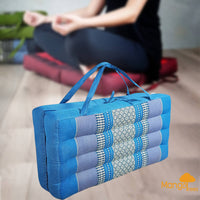 Thumbnail for 2-Fold Meditation Cushion Yoga Mat Blue