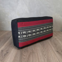 Thumbnail for Oblong Meditation Cushion/ Yoga Bolster Prop Kapok Filled RedEle