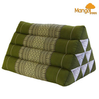 Thumbnail for Thai Triangle Pillow Backrest Cushion Kapok Filled Green