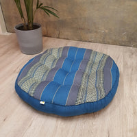 Thumbnail for Jumbo Size Zafu Meditation Cushion Filled with Natural Kapok Fiber Blue