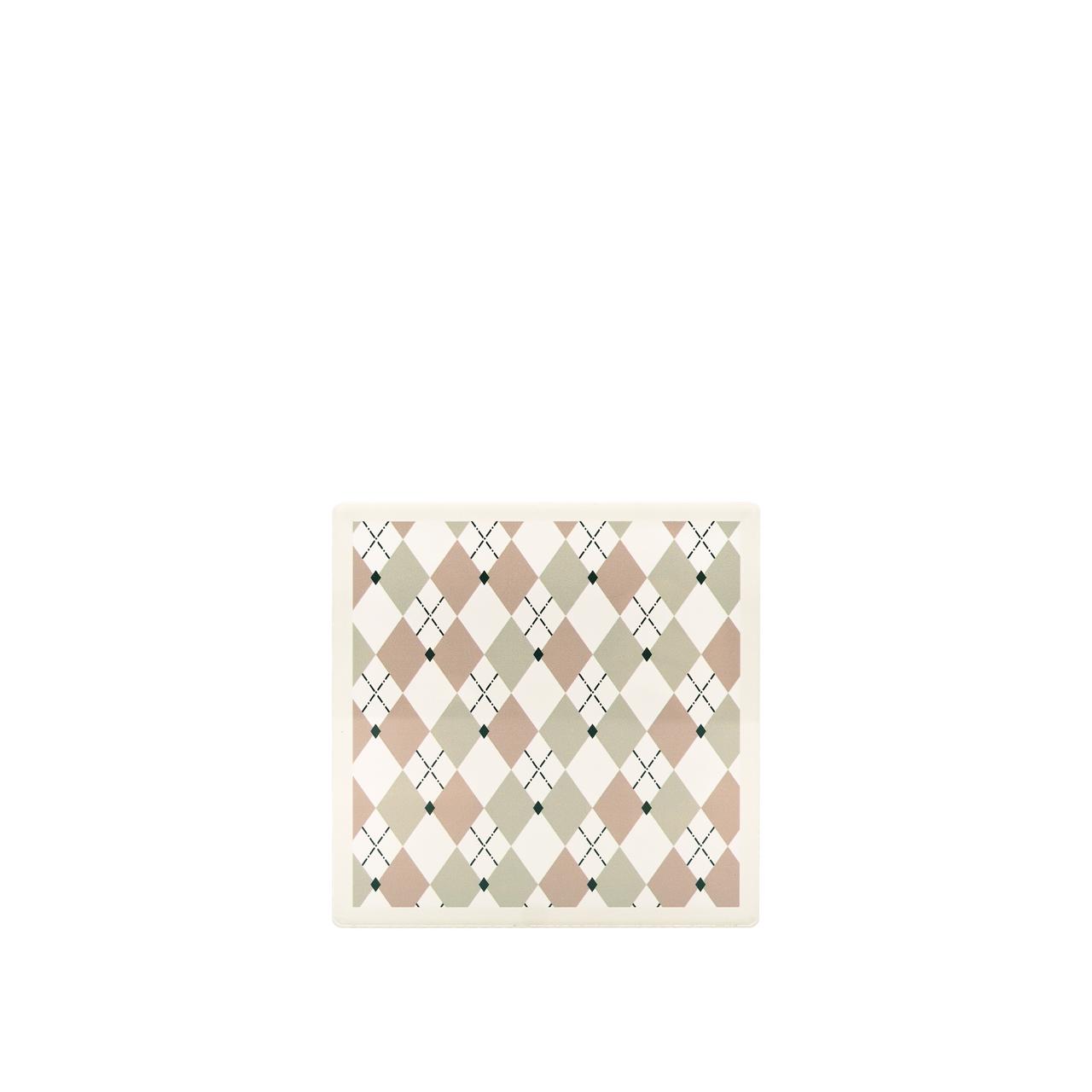 Cassette Checkboard Coaster white