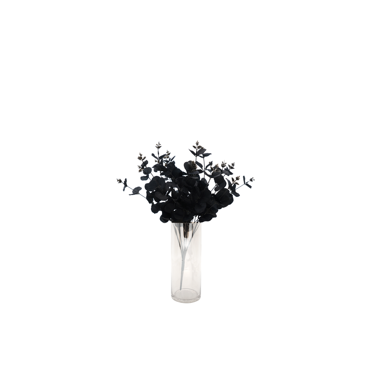 Faux Nordic Black Eucalyptus Leaf Stem