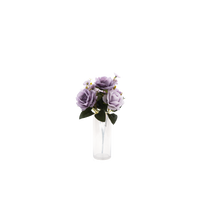 Thumbnail for Faux Light Purple Rose/Blueberry Flower Stem