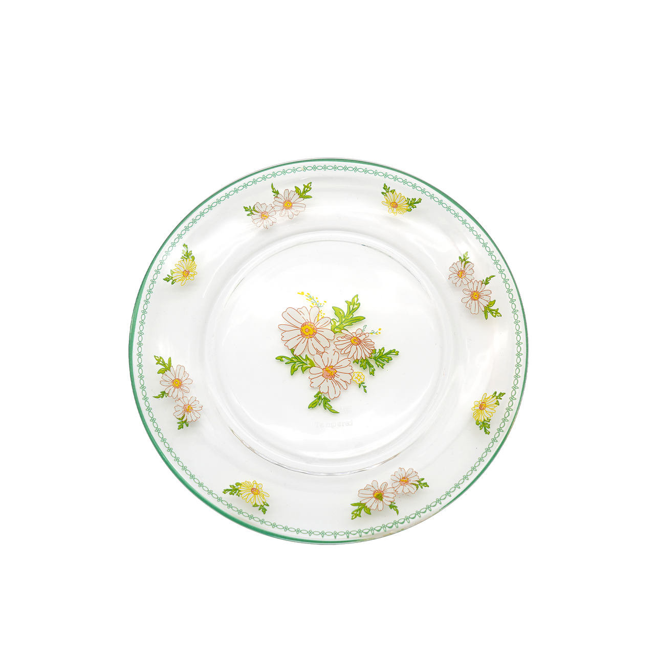 Bouquet Glass Flat Plate blue