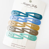 Thumbnail for MANGO JELLY Everyday Snap Hair Clips (5cm) - Natural - Twin Pack