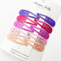 Thumbnail for MANGO JELLY Everyday Snap Hair Clips (5cm) - Violet - Twin Pack