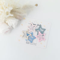 Thumbnail for MANGO JELLY Butter Cream Hair Clips Collection - Ice cream Stars - Twin Pack