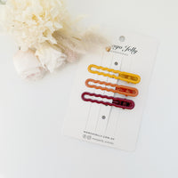 Thumbnail for MANGO JELLY Gloss Glaze Wavy Hair Clips - Maple - One Pack