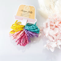 Thumbnail for MANGO JELLY Kids Hair Ties (3cm) - Bamboo Candy - Six Pack