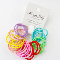 Thumbnail for MANGO JELLY Kids Hair Ties (3cm) - Bubbly Neon - One Pack