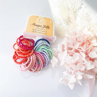 Thumbnail for MANGO JELLY Kids Hair Ties (3cm) - Bubbly Retro - One Pack