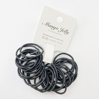 Thumbnail for MANGO JELLY Kids Hair Ties (3cm) - Classic Black - Six Pack