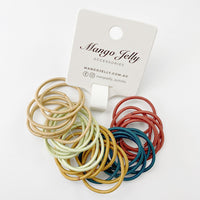 Thumbnail for MANGO JELLY Kids Hair Ties (3cm) - Classic Forest - Three Pack