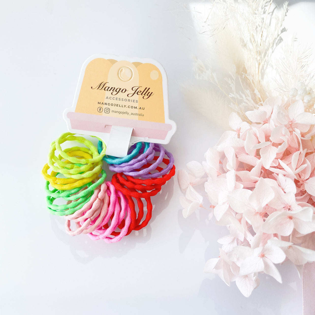 MANGO JELLY Kids Hair Ties (3cm) - Silky Pop Mixed - One Pack