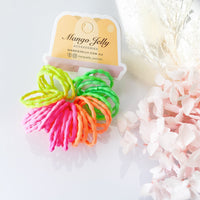 Thumbnail for MANGO JELLY Kids Hair Ties (3cm) - Silky Pop Neon - One Pack