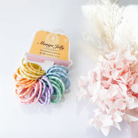 Thumbnail for MANGO JELLY Kids Hair Ties (3cm) - Silky Pop Pastel - One Pack