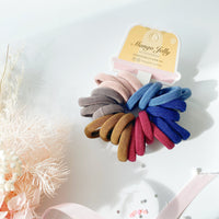 Thumbnail for MANGO JELLY Metal Free Hair Ties (3cm) - EarthTone 24P - One Pack