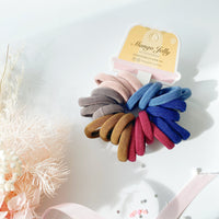 Thumbnail for MANGO JELLY Metal Free Hair Ties (3cm) - EarthTone 24P -Twin Pack