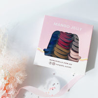 Thumbnail for MANGO JELLY Metal Free Hair Ties (3cm) - EarthTone 36P - One Pack