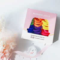 Thumbnail for MANGO JELLY Metal Free Hair Ties (3cm) - Retro 36P - One Pack