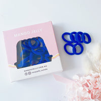 Thumbnail for MANGO JELLY Metal Free Hair Ties (3cm) - School Colour Blue 36P - One Pack