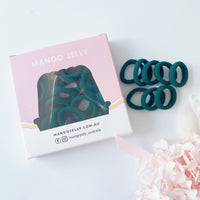 Thumbnail for MANGO JELLY Metal Free Hair Ties (3cm) - School Colour Bottle Green 36P - TwinPack