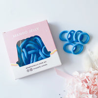 Thumbnail for MANGO JELLY Metal Free Hair Ties (3cm) - School Colour Light Blue 36P - One Pack