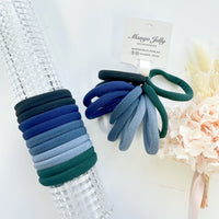 Thumbnail for MANGO JELLY Metal Free Hair ties (4.5cm) - Blue Mixed 10P - One Pack