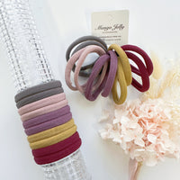 Thumbnail for MANGO JELLY Metal Free Hair ties (4.5cm) - Blush Mixed 10P - Twin Pack