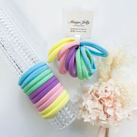 Thumbnail for MANGO JELLY Metal Free Hair ties (4.5cm) - Pastel Mixed 10P - Twin Pack