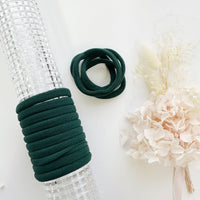 Thumbnail for MANGO JELLY Metal Free Hair ties (4.5cm) - School Colour Bottle Green 10P - Three Pack