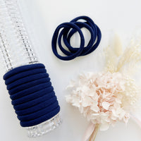 Thumbnail for MANGO JELLY Metal Free Hair ties (4.5cm) - School Colour Navy 10P - Three Pack